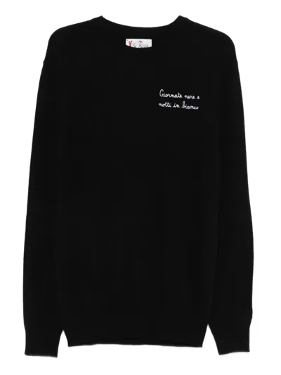 Mc2 Saint Barth Embroidered Ski Top In Black