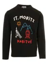 Mc2 Saint Barth Embroidered Sweater In Black