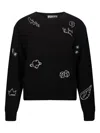 Mc2 Saint Barth Embroidered Sweater In Black
