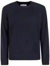 Mc2 Saint Barth Maglia G Collo Taglio Felpa Lana Cash In Blue