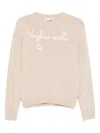 Mc2 Saint Barth Embroidered Sweater In Neutral