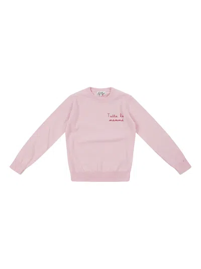 Mc2 Saint Barth Embroidered Sweater In Pink