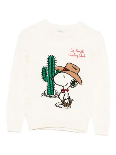 Mc2 Saint Barth Kids' Embroidered Sweater In White