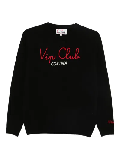 Mc2 Saint Barth Kids' Embroidered Sweatshirt In Black