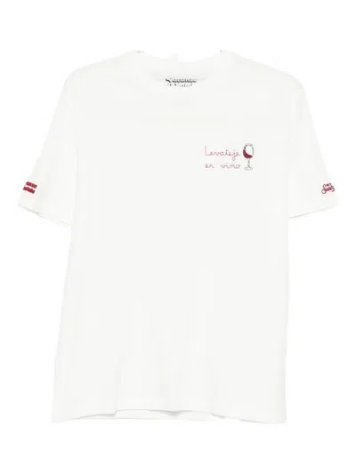 Mc2 Saint Barth Embroidered T-shirt In Red