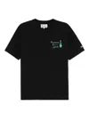 Mc2 Saint Barth Embroidered T-shirt In Black