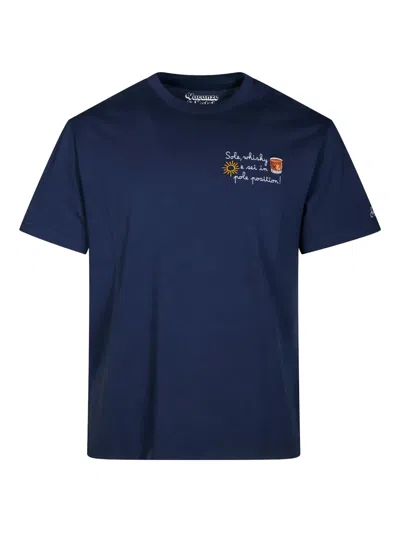 Mc2 Saint Barth Embroidered T-shirt In Blue