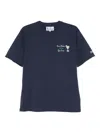 Mc2 Saint Barth Embroidered T-shirt In Blue