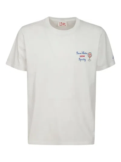 Mc2 Saint Barth Embroidered T-shirt In White