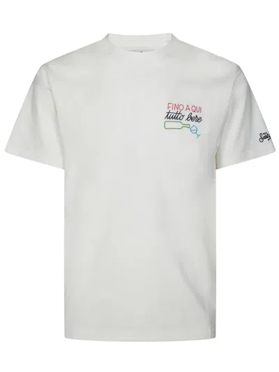 Mc2 Saint Barth Embroidered T-shirt In White