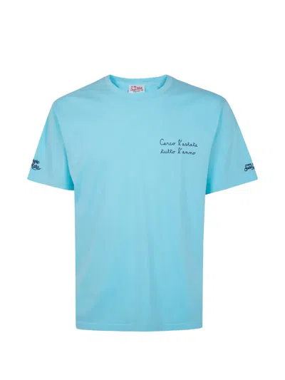 Mc2 Saint Barth Embroidered T-shirt In Blue