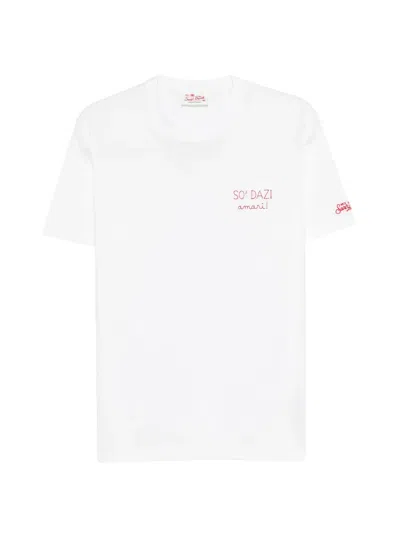 Mc2 Saint Barth Embroidered T-shirt In White