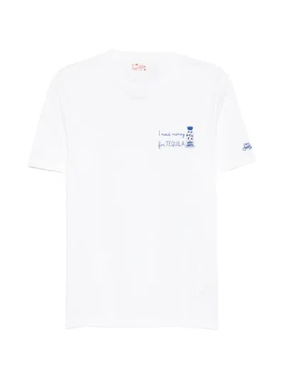Mc2 Saint Barth Embroidered T-shirt In White