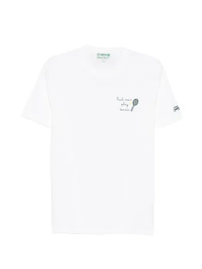 Mc2 Saint Barth Embroidered T-shirt In White