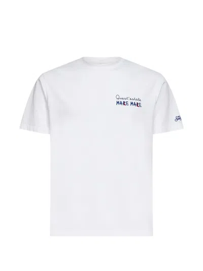 Mc2 Saint Barth Embroidered T-shirt In White