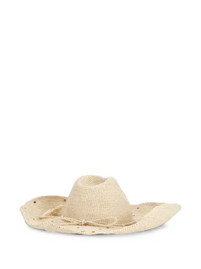 Mc2 Saint Barth Embroidered-details Wide-brim Hat In Neutral