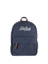 Mc2 Saint Barth Embroidered-logo Canvas Backpack In Neutral
