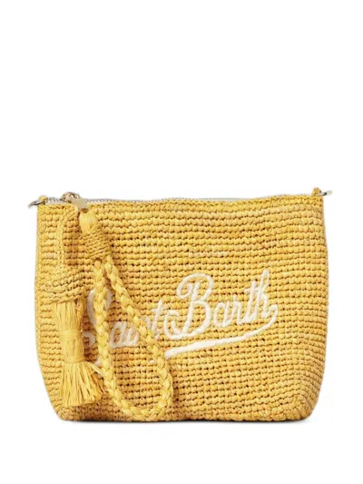 Mc2 Saint Barth ラフィア クラッチバッグ In Brown