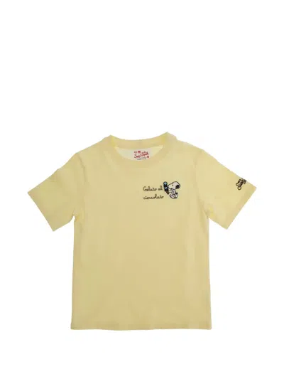 Mc2 Saint Barth Kids' Embroidered-logo T-shirt In Neutral