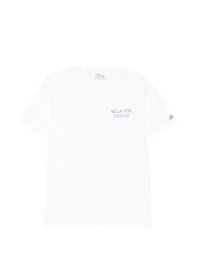 Mc2 Saint Barth Embroidered-logo T-shirt In White