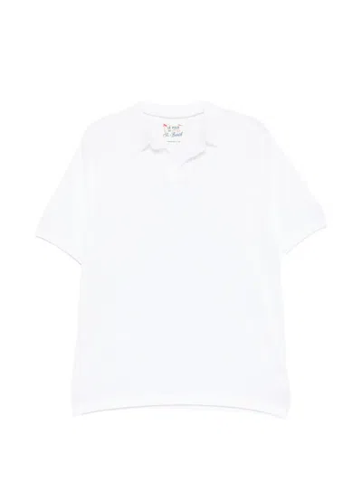Mc2 Saint Barth Embroidered-logo T-shirt In White
