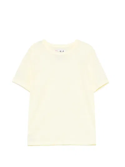 Mc2 Saint Barth Kids' Embroidered-logo T-shirt In Yellow