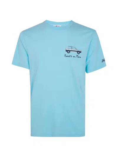 Mc2 Saint Barth Embroidered-motif T-shirt In Blue