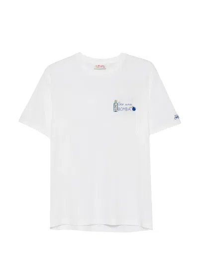 Mc2 Saint Barth Embroidered-motif T-shirt In White