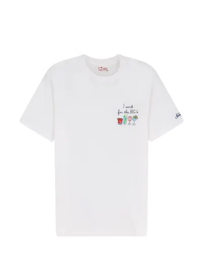 Mc2 Saint Barth Embroidered-motif T-shirt In White