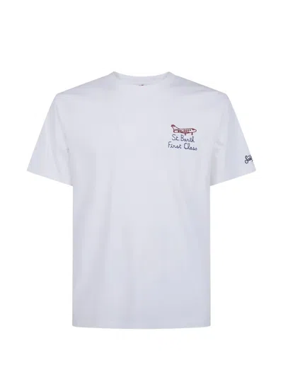 Mc2 Saint Barth Embroidered-motif T-shirt In White