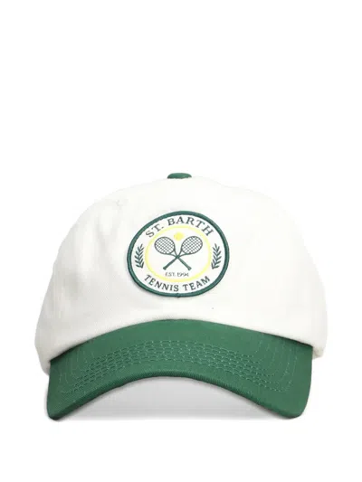 Mc2 Saint Barth Embroidered-patch Baseball Cap In White