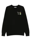 Mc2 Saint Barth Embroidery Crew Neck Jumper In Black
