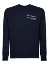Mc2 Saint Barth Embroidery Crew-neck Sweater In Blue