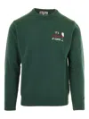 Mc2 Saint Barth Its Wine O Clock Wool And Cashmere Blend Sweater In Green