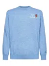 Mc2 Saint Barth Crew Neck Sweatshirt With Long Sleeves And Embroidery In Blue