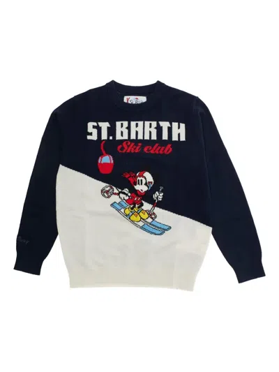 Mc2 Saint Barth Kids' Embroidery Sweater In Black