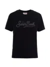 Mc2 Saint Barth Emilie Embellished Logo T-shirt In Multi