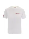 Mc2 Saint Barth Off White Solid Crew Neck T-shirt In Multi