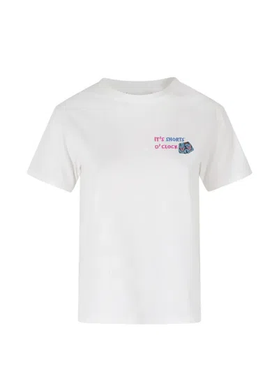 Mc2 Saint Barth Emilie Embroidered T-shirt In White