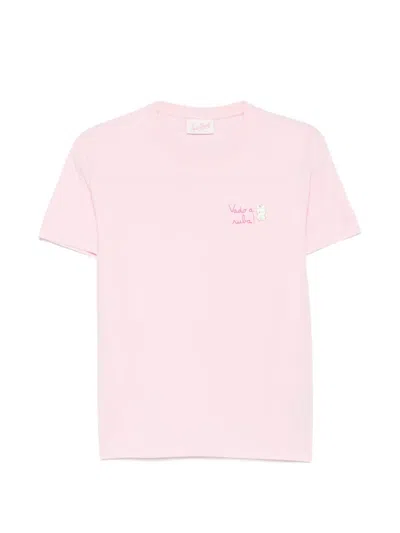 Mc2 Saint Barth Emilie Logo-embroidered Slogan T-shirt In Black
