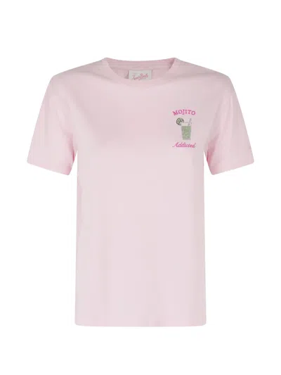 Mc2 Saint Barth Emilie Rhinestone-embellished T-shirt In Pink