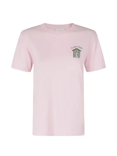 Mc2 Saint Barth Emilie Rhinestone-embellished T-shirt In Pink