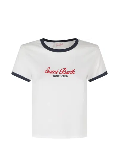 Mc2 Saint Barth Emilie Ringer T-shirt In White