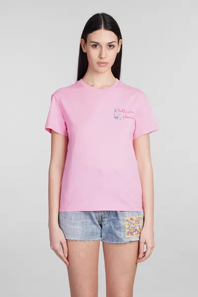 Mc2 Saint Barth Emilie T-shirt In Rose-pink Cotton