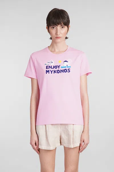 Mc2 Saint Barth Emilie T-shirt In Rose-pink Cotton
