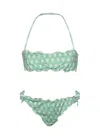 Mc2 Saint Barth Emy Bandeau Radical Buti Bikini In Green