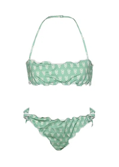 Mc2 Saint Barth Emy Bandeau Radical Buti Bikini In Green