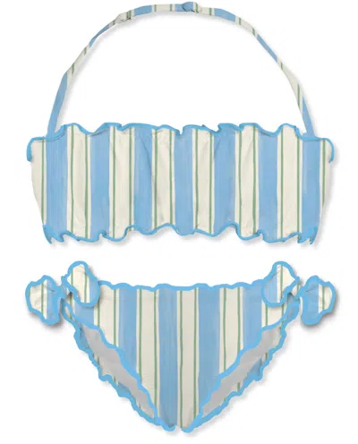 Mc2 Saint Barth Emy Classic Bandeau Bikini With Blue Stripes