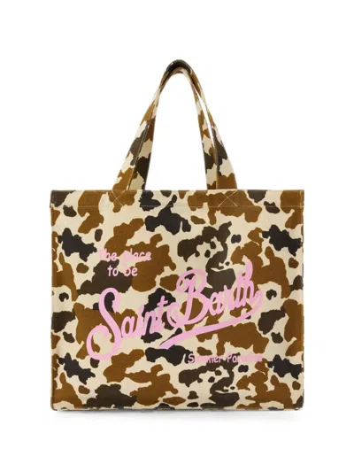 Mc2 Saint Barth Essential Cow-print Tote Bag In Multi