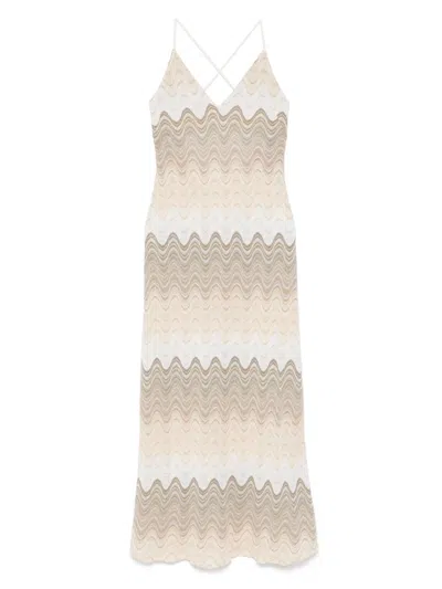 Mc2 Saint Barth Eydis Maxi Dress In Neutrals